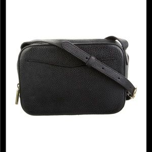 Cuyana Black Grained Leather Crossbody